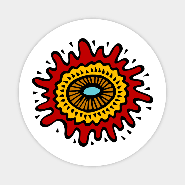 Splashed Mandala Magnet by majoihart